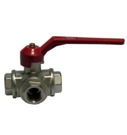 VALVOLA A SFERA A 3 VIE CON LEVA 3/4" (DN 20) 50 bar / 725 psi
