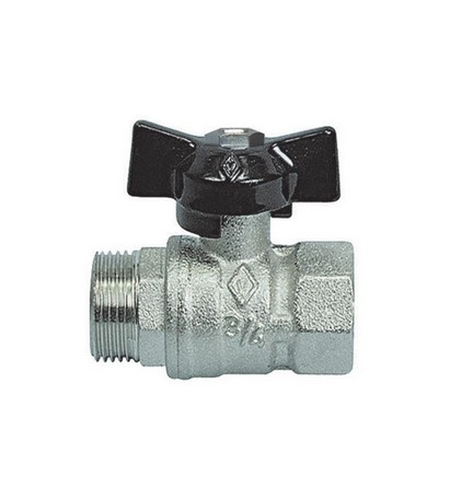 VALVOLA A SFERA MF CON FARFALLA 1" DN 25 PN 40