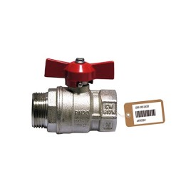 VALVOLA A SFERA MF CON FARFALLA F-BRICO 3/4" DN 20 PN 40