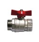 VALVOLA A SFERA MF CON FARFALLA LEVA ROSSA 1/2" (DN 15) F-BRICO