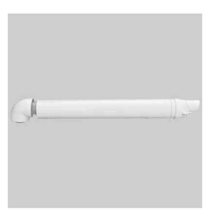 TERMINALE ANTIVENTO CON CURVA 90° PER CALDAIE - 60 - 100