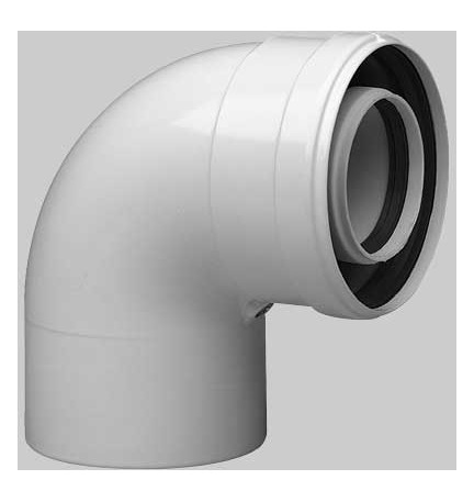 CURVA COASSIALE BAXI 90° - Dm. 60-100