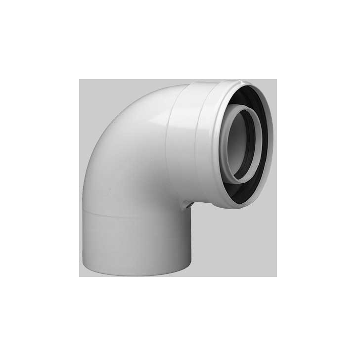 CURVA COASSIALE BAXI 90° - Dm. 60-100