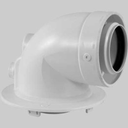 CURVA COASSIALE 90° RIBASSAT PER LUNA CLASSIC - Dm. 60-100