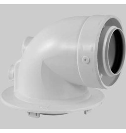 CURVA COASSIALE 90° RIBASSAT PER LUNA CLASSIC - Dm. 60-100
