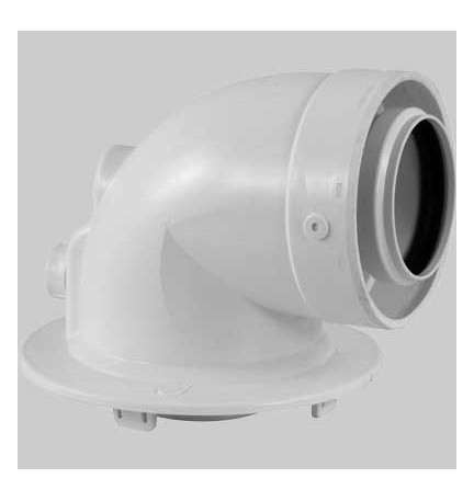 CURVA COASSIALE 90° RIBASSAT PER LUNA CLASSIC - Dm. 60-100