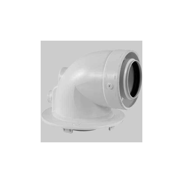 CURVA COASSIALE 90° RIBASSAT PER LUNA CLASSIC - Dm. 60-100