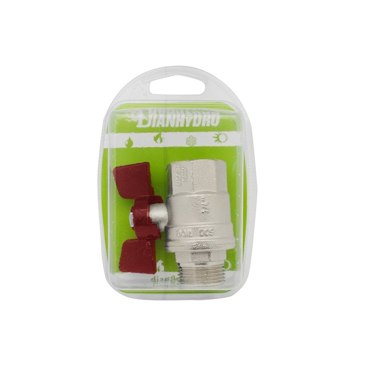 VALVOLA A SFERA MF CON FARFALLA BLISTER 3/4" DN 20 PN 40
