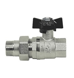 VALVOLA A SFERA MF CON BOCCHETTONE A FARFALLA 1" DN 25 PN 40