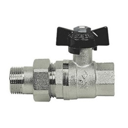VALVOLA A SFERA MF CON BOCCHETTONE A FARFALLA 1"1/4 DN 32 PN 40