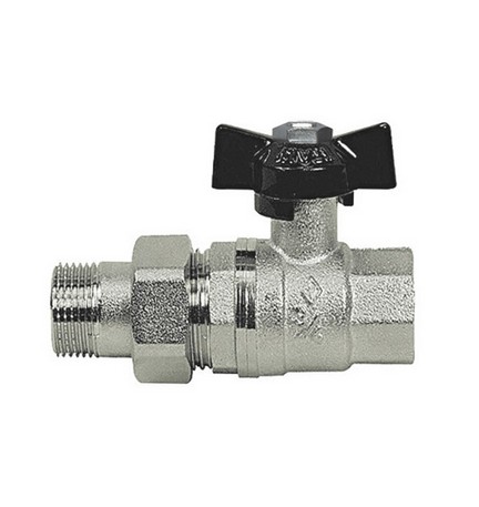 VALVOLA A SFERA MF CON BOCCHETTONE A FARFALLA 1"1/4 DN 32 PN 40
