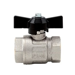 VALVOLA A SFERA FF IDEAL PASSAGGIO TOTALE 1/4 DN8 50bar/725psi farf.nera