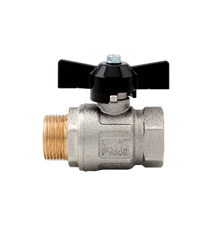 VALVOLA A SFERA MF IDEAL PASSAGGIO TOTALE 1/4 DN8 50bar/725psi farf.nera