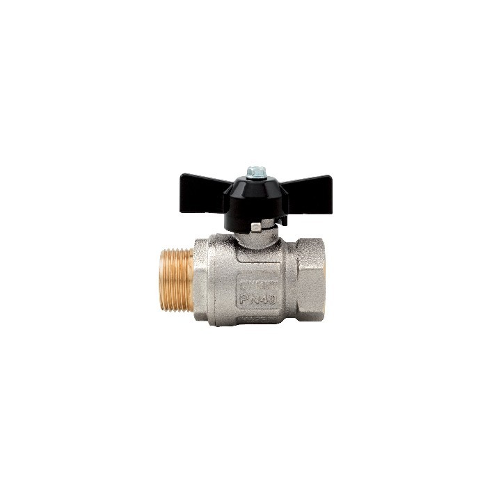 VALVOLA A SFERA MF IDEAL PASSAGGIO TOTALE 1/4 DN8 50bar/725psi farf.nera