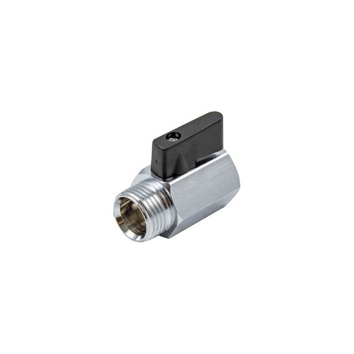 MINIVALVOLA SFERA MF CON LEVA NERA 3/8