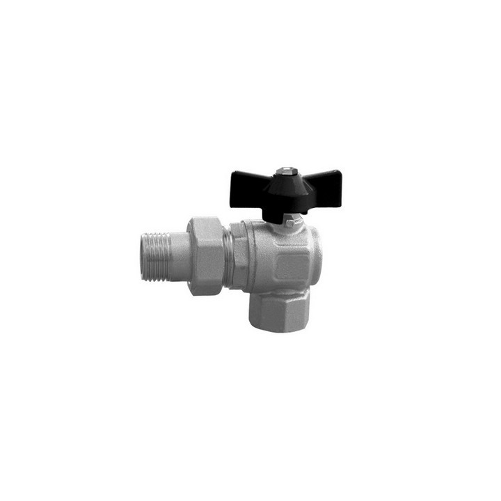 VALVOLA A SFERA AD ANGOLO PER COLLETTORI 1/2'' DN 15 PN 40