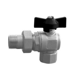 VALVOLA A SFERA AD ANGOLO PER COLLETTORI 1" DN 25 PN 40