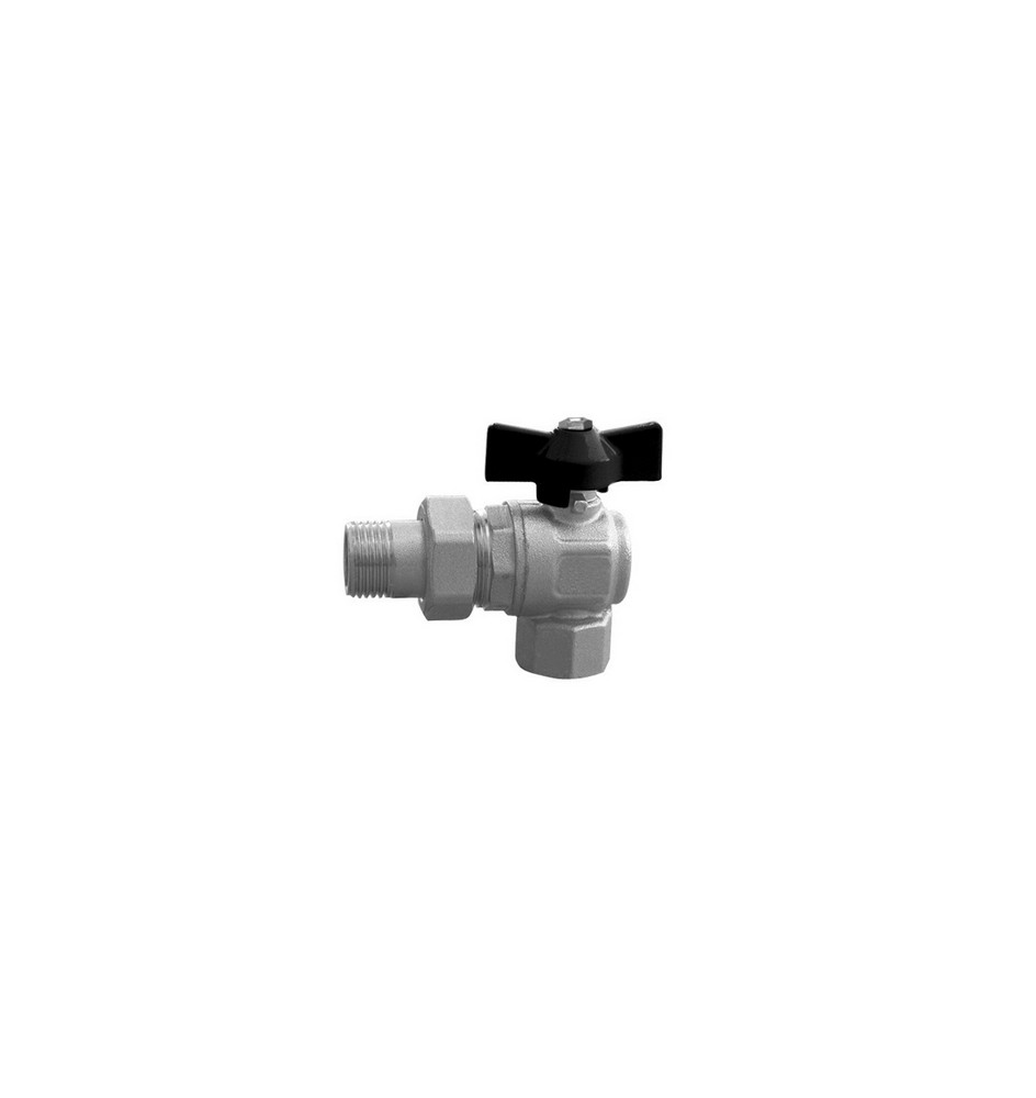 VALVOLA A SFERA AD ANGOLO PER COLLETTORI 1/2'' DN 15 PN 40 F-BRICO