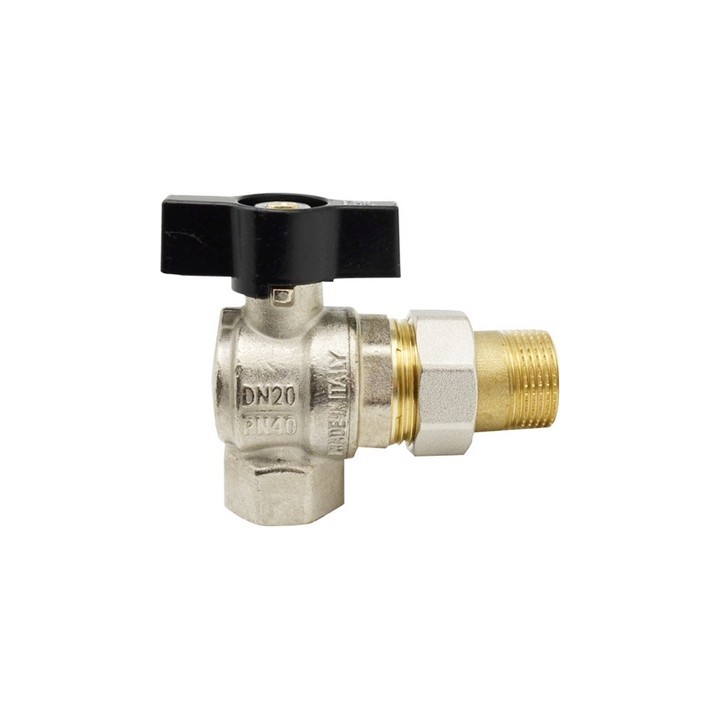 VALVOLA A SFERA A SQUADRA PER COLLETTORE 1/2" DN 15 PN 40