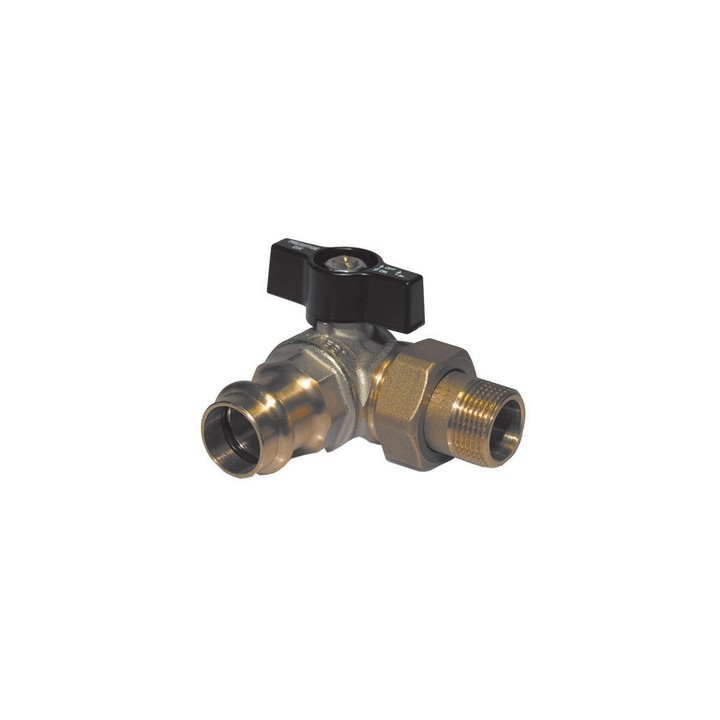 VALVOLA A SFERA ATTACCO A PRESSARE/COLLETTORE DX 1" x 28 PN 40