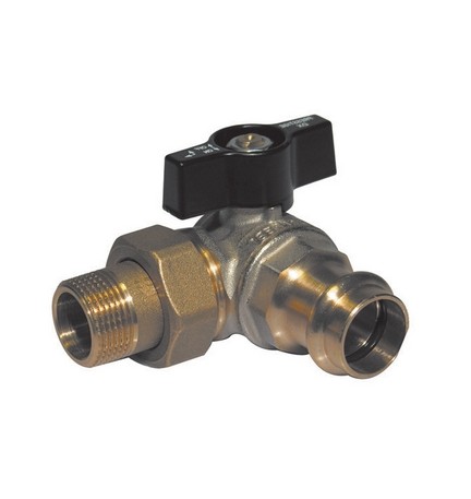 VALVOLA A SFERA ATTACCO A PRESSARE/COLLETTORE SX 1" x 28 PN 40