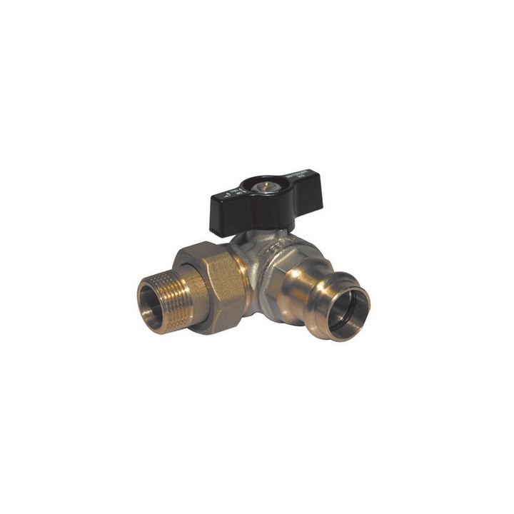 VALVOLA A SFERA ATTACCO A PRESSARE/COLLETTORE SX 3/4 x 22 PN 40