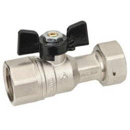 VALVOLA A SFERA DIRITTA A PASSAGGIO TOTALE FF DADO MOBILE 1/2"x3/4" DN 15 PN 40