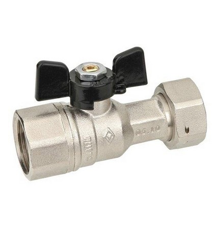 VALVOLA A SFERA DIRITTA A PASSAGGIO TOTALE FF DADO MOBILE 1/2"x3/4" DN 15 PN 40