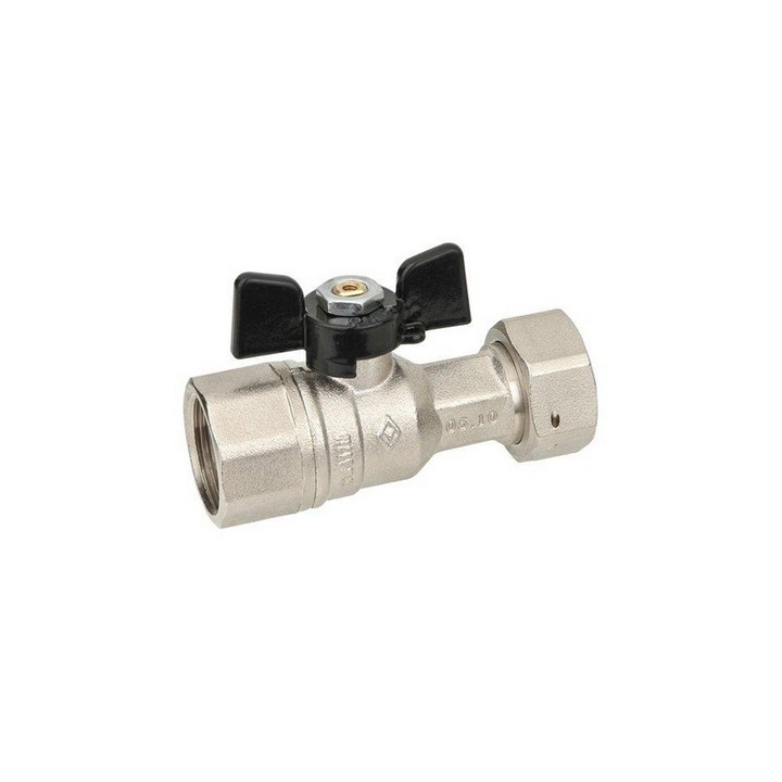VALVOLA A SFERA DIRITTA A PASSAGGIO TOTALE FF DADO MOBILE 1/2"x3/4" DN 15 PN 40