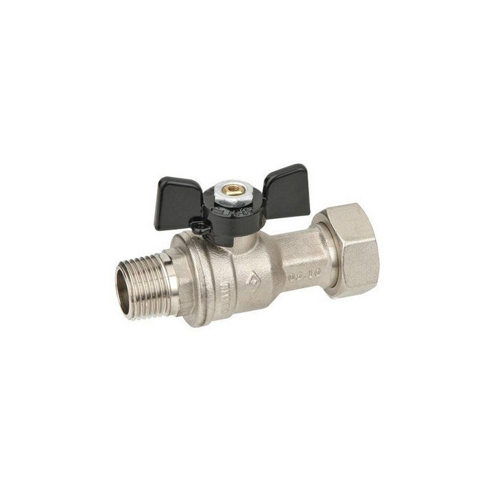 VALVOLA A SFERA DIRITTA A PASSAGGIO TOTALE MF DADO MOBILE 1/2" x 3/4" DN 15 PN 40