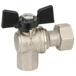VALVOLA A SFERA AD ANGOLO A PASSAGGIO TOTALE FF DADO MOBILE 1/2"x3/4" DN 15 PN 40