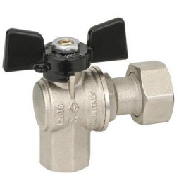 VALVOLA A SFERA AD ANGOLO A PASSAGGIO TOTALE FF DADO MOBILE 1/2"x3/4" DN 15...