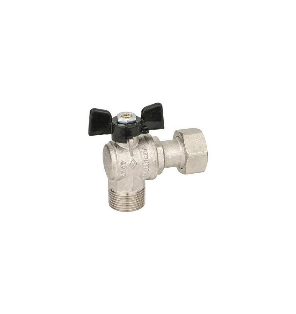VALVOLA A SFERA AD ANGOLO A PASSAGGIO TOTALE MF DADO MOBILE 1/2"x3/4" DN 15 PN 40