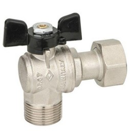 VALVOLA A SFERA AD ANGOLO A PASSAGGIO TOTALE MF DADO MOBILE 3/4"x3/4" DN 15...