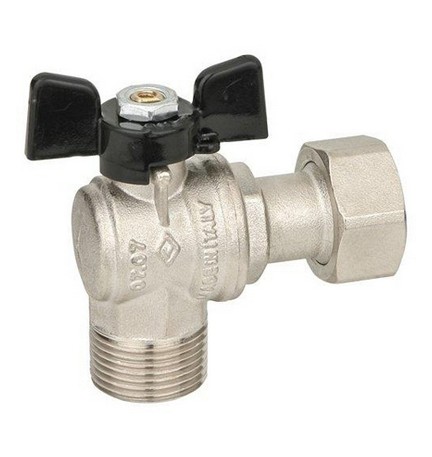 VALVOLA A SFERA AD ANGOLO A PASSAGGIO TOTALE MF DADO MOBILE 3/4"x3/4" DN 15 PN 30