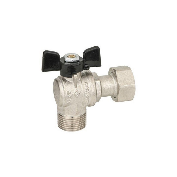 VALVOLA A SFERA AD ANGOLO A PASSAGGIO TOTALE MF DADO MOBILE 3/4"x3/4" DN 15 PN 30