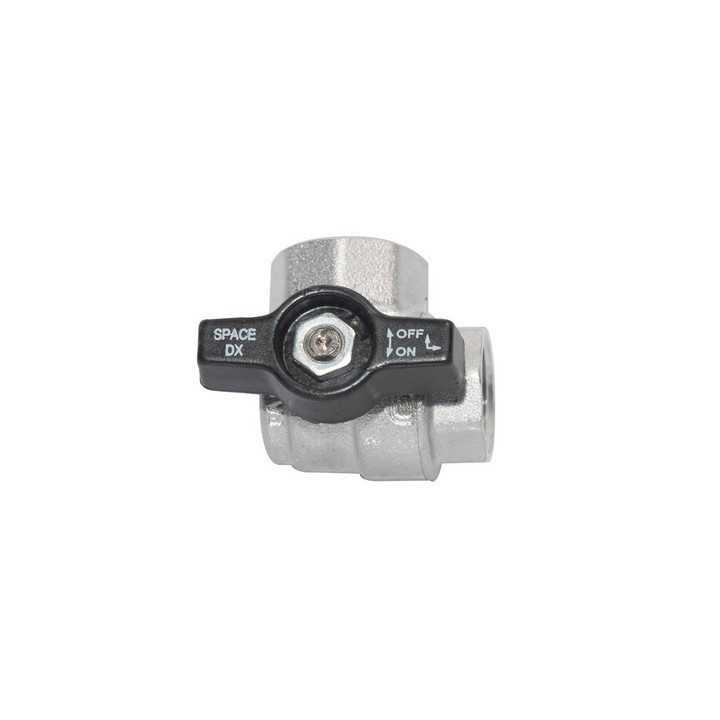 VALVOLA A SFERA ANGOLO FF C/FARFALLA NERA 1/2" DN 15