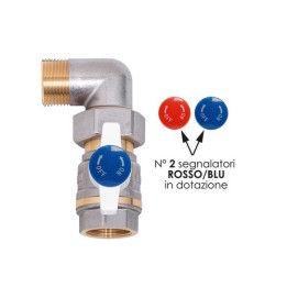 VALVOLA A SQUADRA PER COLLETTORI MF 1/2" MF
