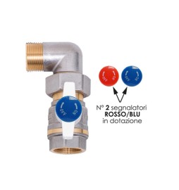 VALVOLA A SQUADRA PER COLLETTORI MF 3/4" MF