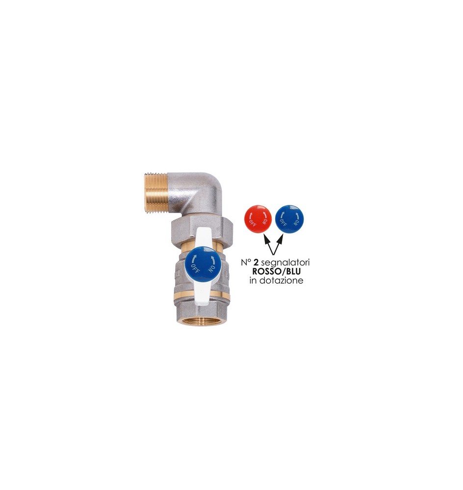 VALVOLA A SQUADRA PER COLLETTORI MF 3/4" MF
