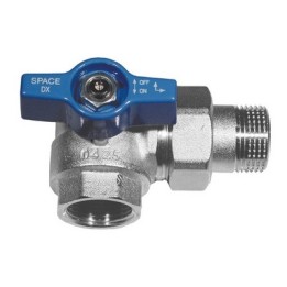 VALVOLA A SFERA SQUADRA PER COLLETTORI MANIGLIA BLU 3/4 sx DN 20 PN 40