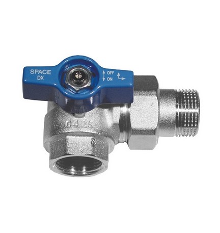 VALVOLA A SFERA SQUADRA PER COLLETTORI MANIGLIA BLU 3/4 sx DN 20 PN 40
