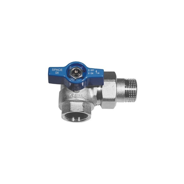 VALVOLA A SFERA SQUADRA PER COLLETTORI MANIGLIA BLU 3/4 sx DN 20 PN 40