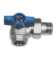 VALVOLA A SFERA SQUADRA PER COLLETTORI MANIGLIA BLU 3/4 sx DN 20 PN 40
