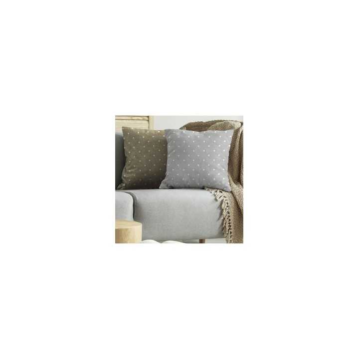 CUSCINO TULIPANO 57X57CM POIS TORTORA 1808