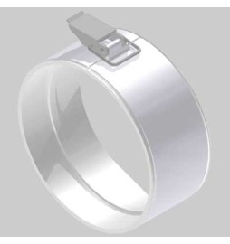 MANICOTTO TUBO-TUBO CON FASCETTA ATTACCO RAPIDO - Ø 100