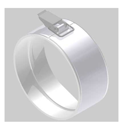 MANICOTTO TUBO-TUBO CON FASCETTA ATTACCO RAPIDO - Ø 100