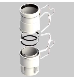 KIT RACCORDI PER TUBO FLESSIBILE Ø 80 - M/F