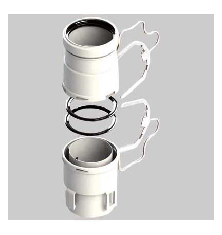 KIT RACCORDI PER TUBO FLESSIBILE Ø 80 - M/F