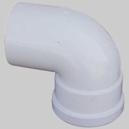 CURVA 90° CON GUARNIZIONE DOPPIO LABBRO - Ø 80 M/F